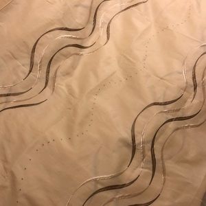 Nude Shower Curtain with Rhinestones